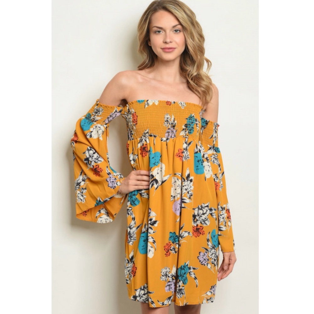 Off the shoulder floral print dress - Picture 7 of 8